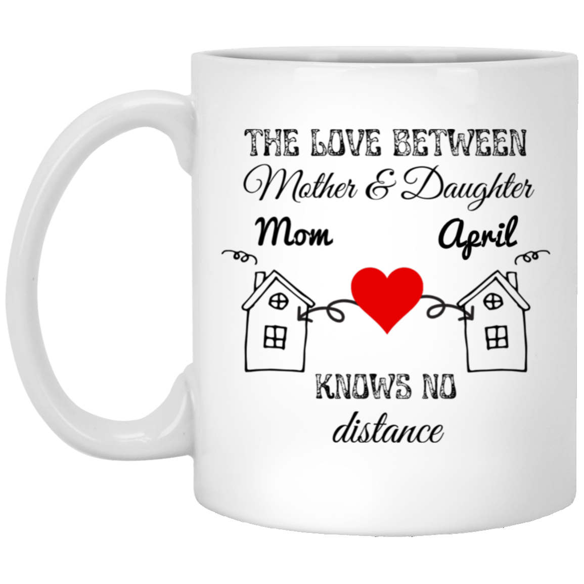 The Love Between a Mother & Daughter Knows No Distance | Personalized Mug