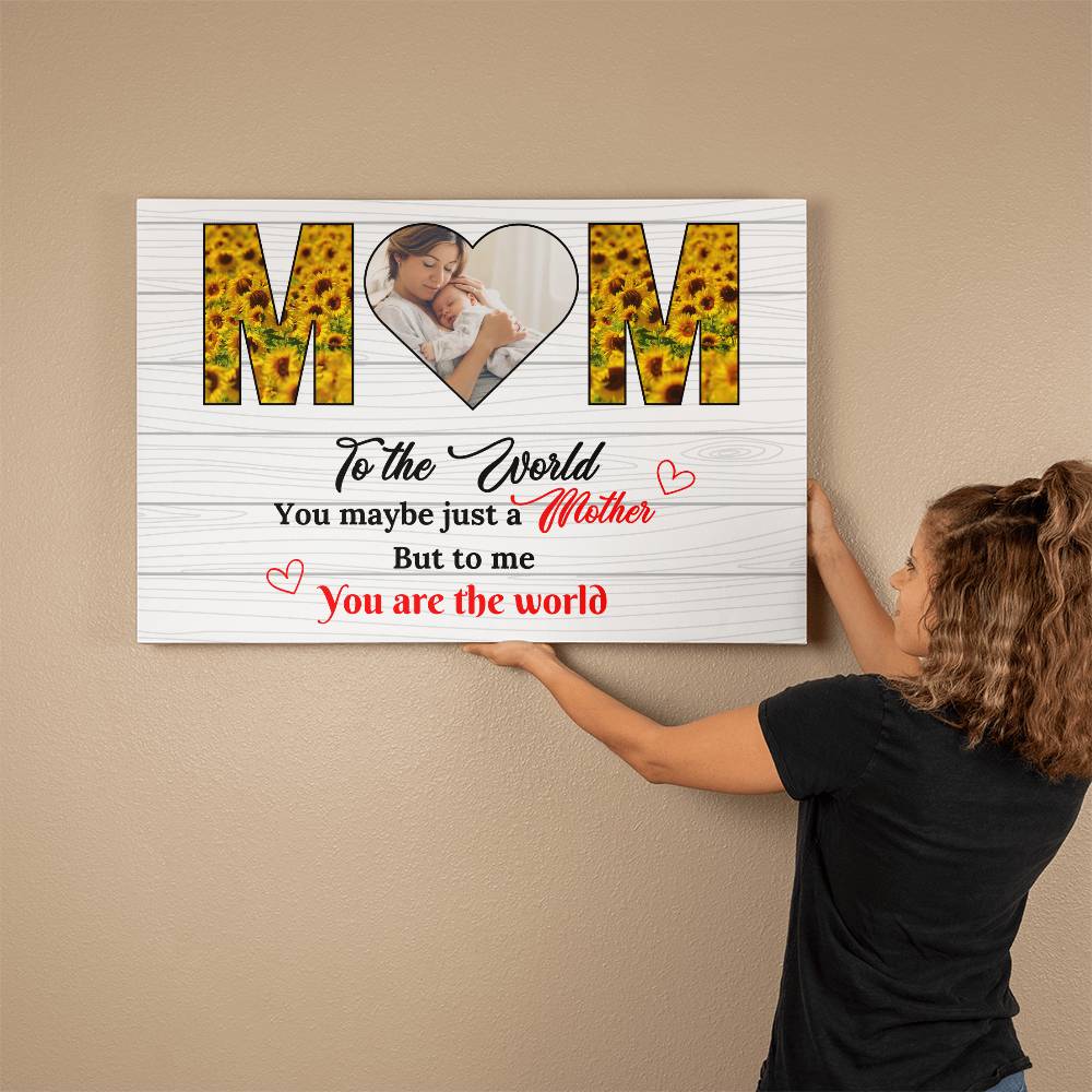 MOM You are the Word | Personalized Photo Canvas | Gift For Mom | Gift For Mother's Day | Birthday Gift For Mom