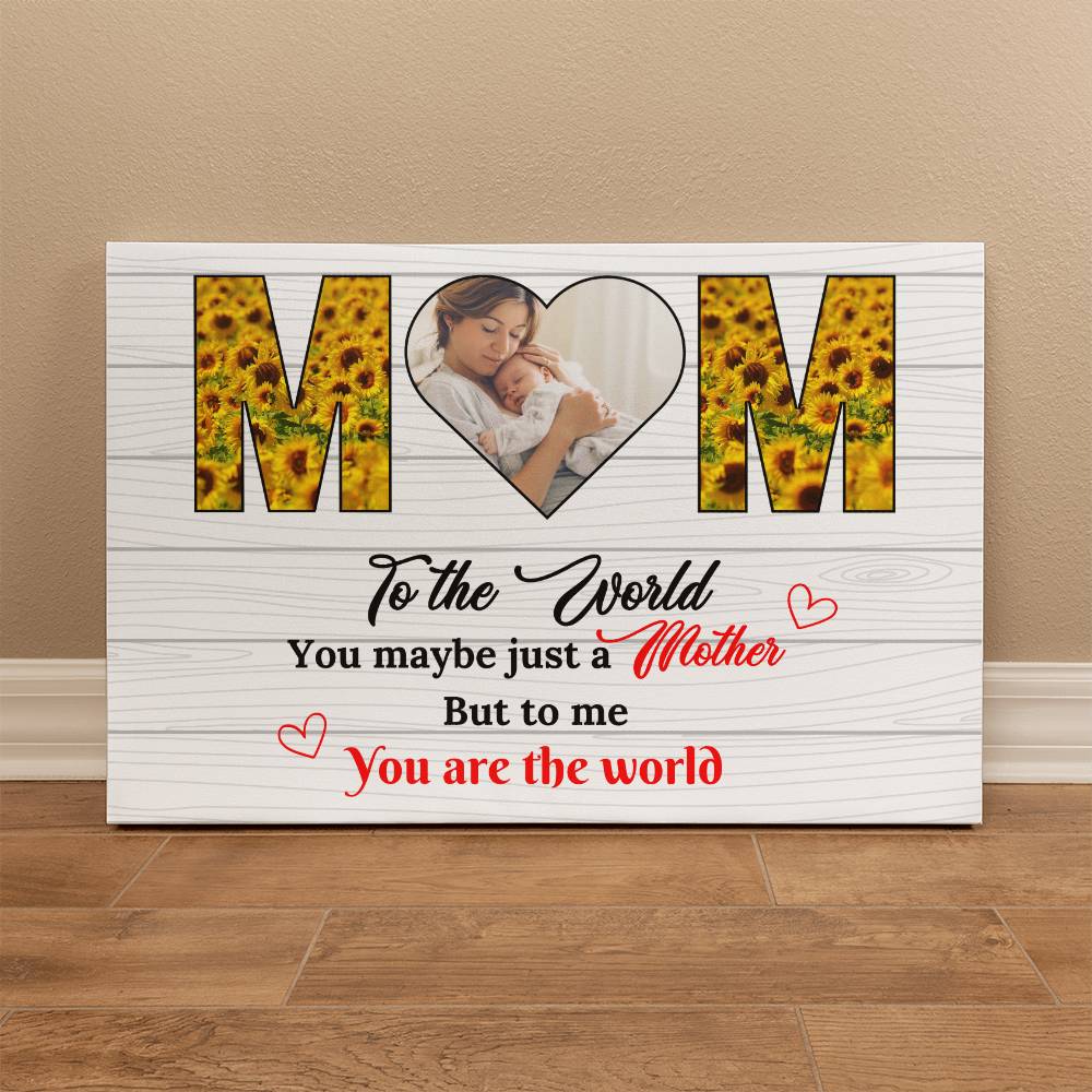 MOM You are the Word | Personalized Photo Canvas | Gift For Mom | Gift For Mother's Day | Birthday Gift For Mom