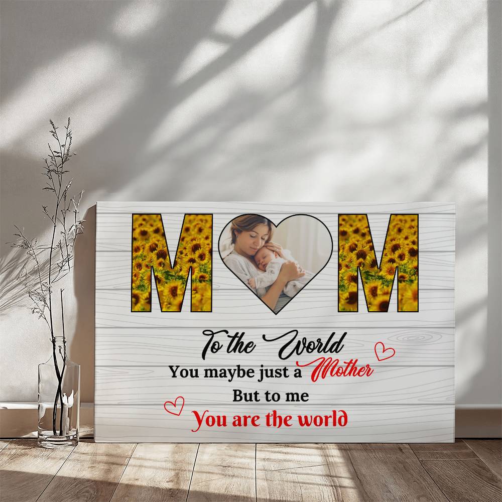 MOM You are the Word | Personalized Photo Canvas | Gift For Mom | Gift For Mother's Day | Birthday Gift For Mom