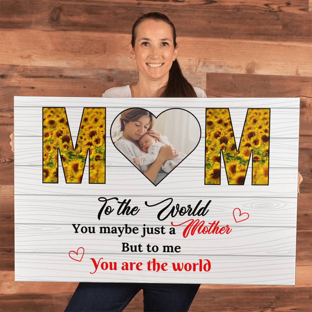 MOM You are the Word | Personalized Photo Canvas | Gift For Mom | Gift For Mother's Day | Birthday Gift For Mom