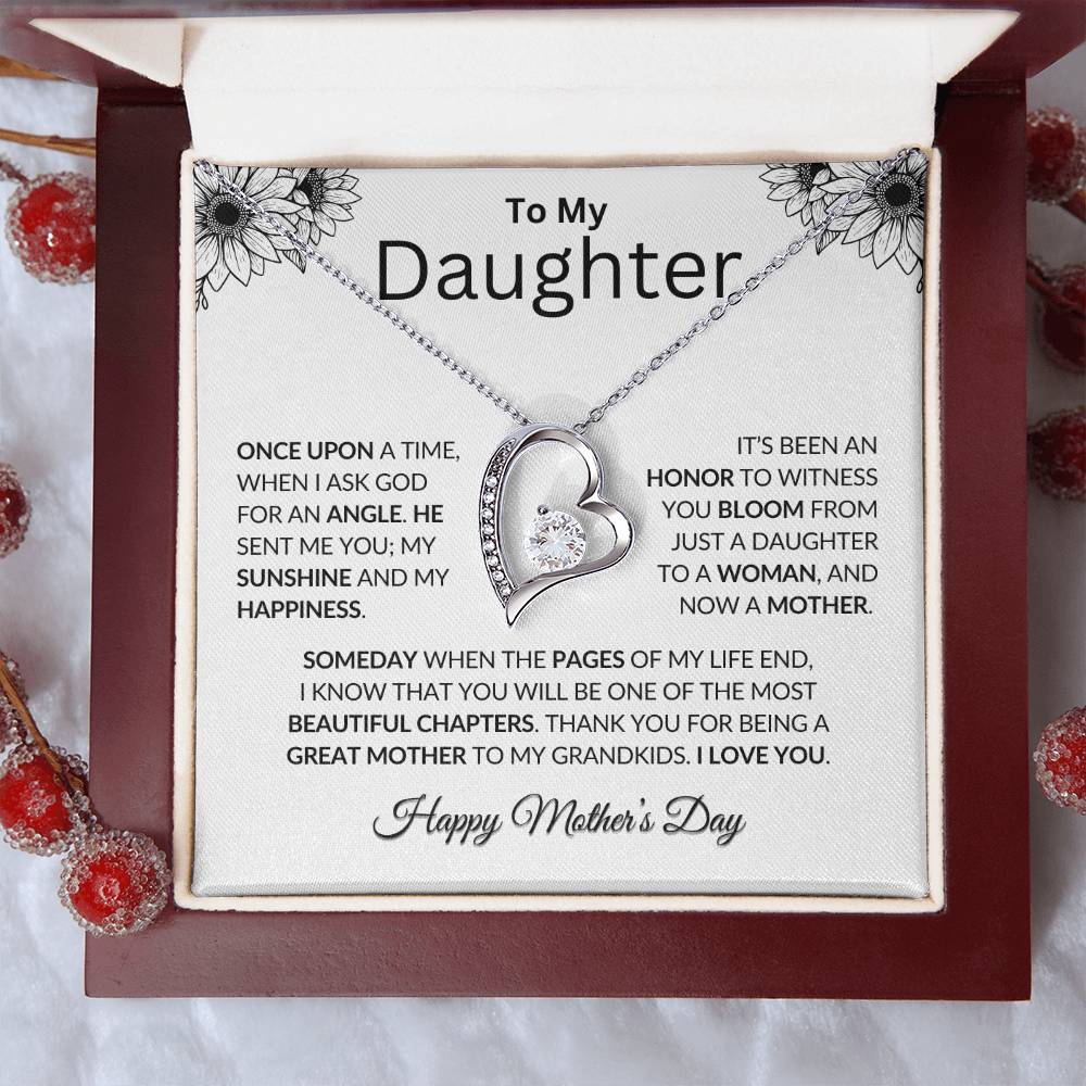 To My Daughter | Great Mother to My GrandKids | Happy Mother's Day | Forever Love Necklace