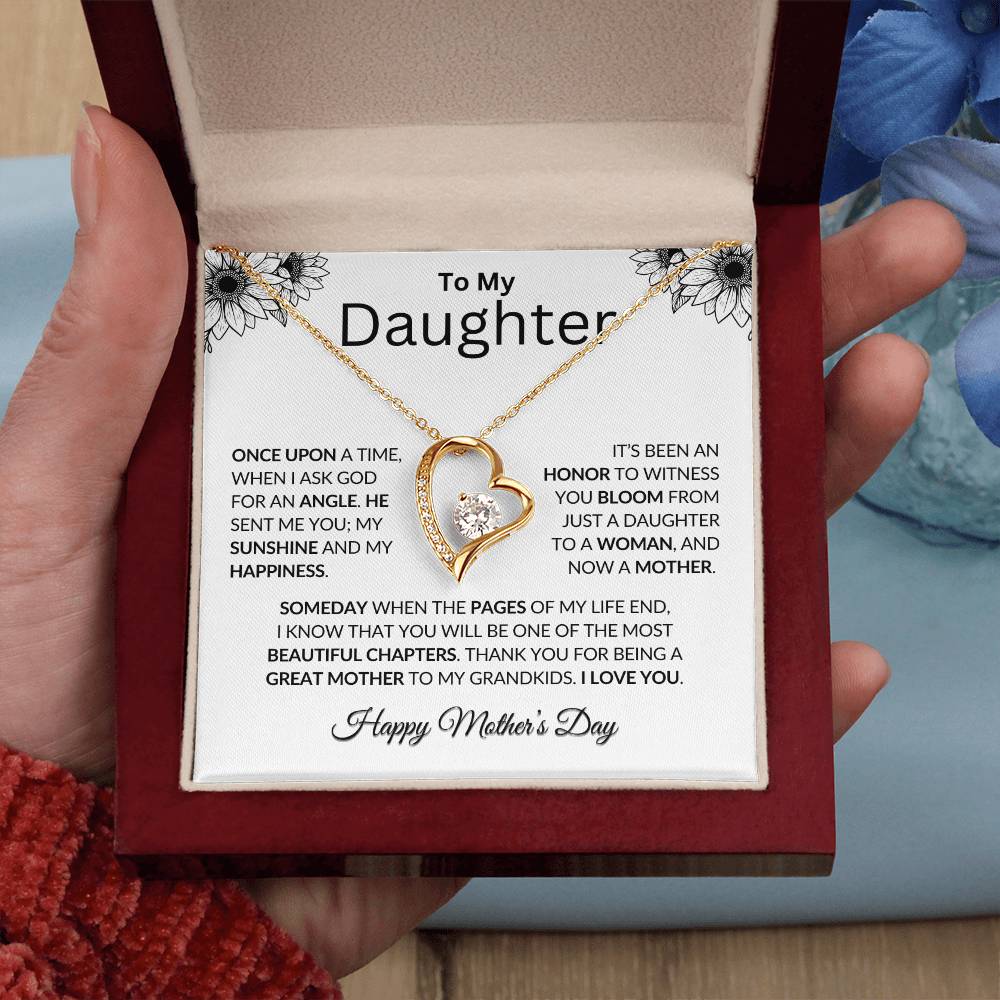 To My Daughter | Great Mother to My GrandKids | Happy Mother's Day | Forever Love Necklace