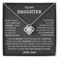 To My Daughter | Never Forget | Love Knot Necklace