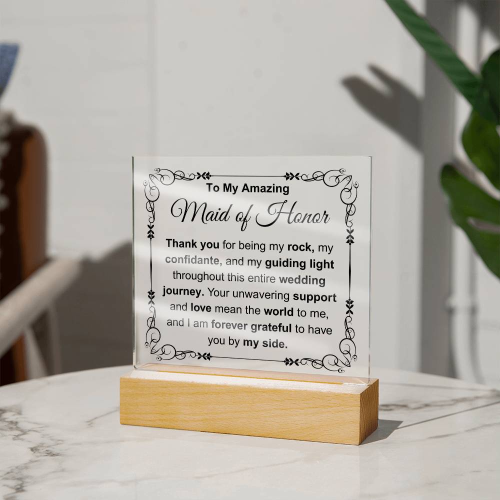 To My Amazing Maid of Honer | Thank You