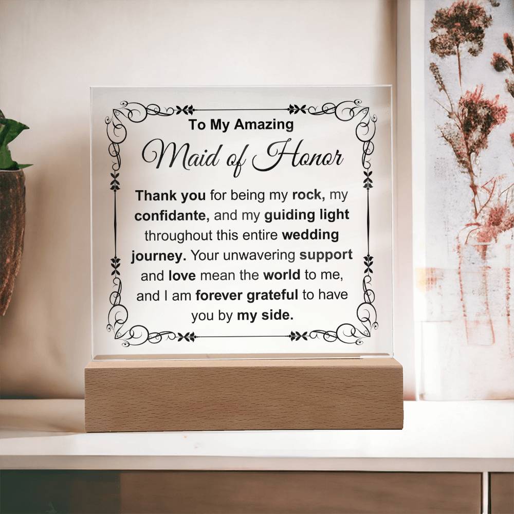 To My Amazing Maid of Honer | Thank You