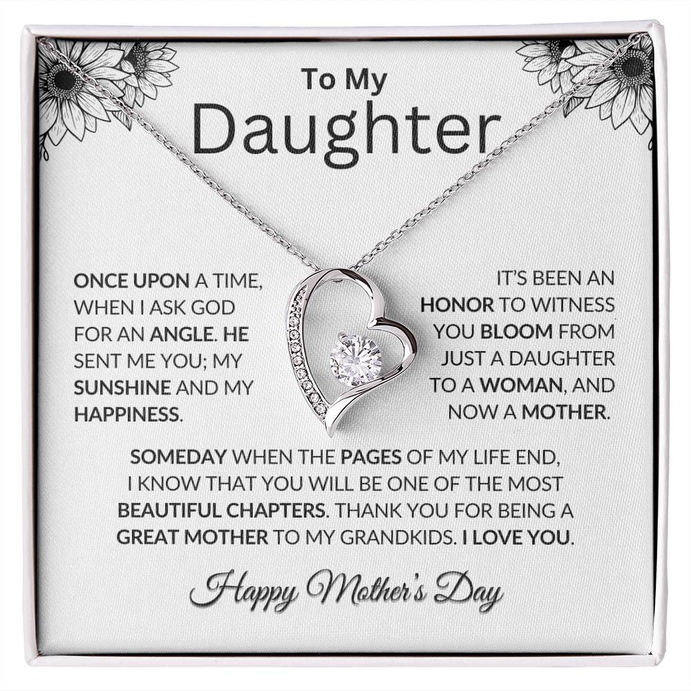 To My Daughter | Great Mother to My GrandKids | Happy Mother's Day | Forever Love Necklace