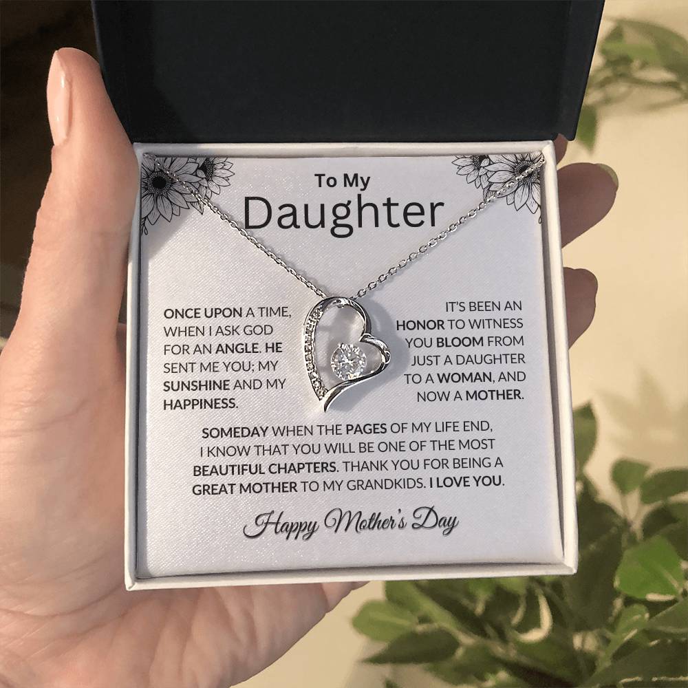 To My Daughter | Great Mother to My GrandKids | Happy Mother's Day | Forever Love Necklace