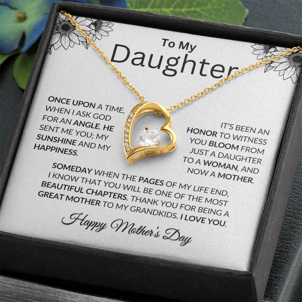 To My Daughter | Great Mother to My GrandKids | Happy Mother's Day | Forever Love Necklace