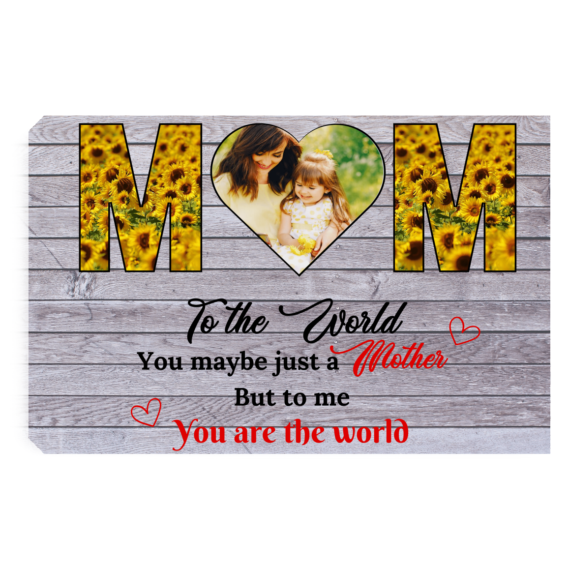 MOM You are the Word | Personalized Photo Canvas | Gift For Mom | Gift For Mother's Day | Birthday Gift For Mom