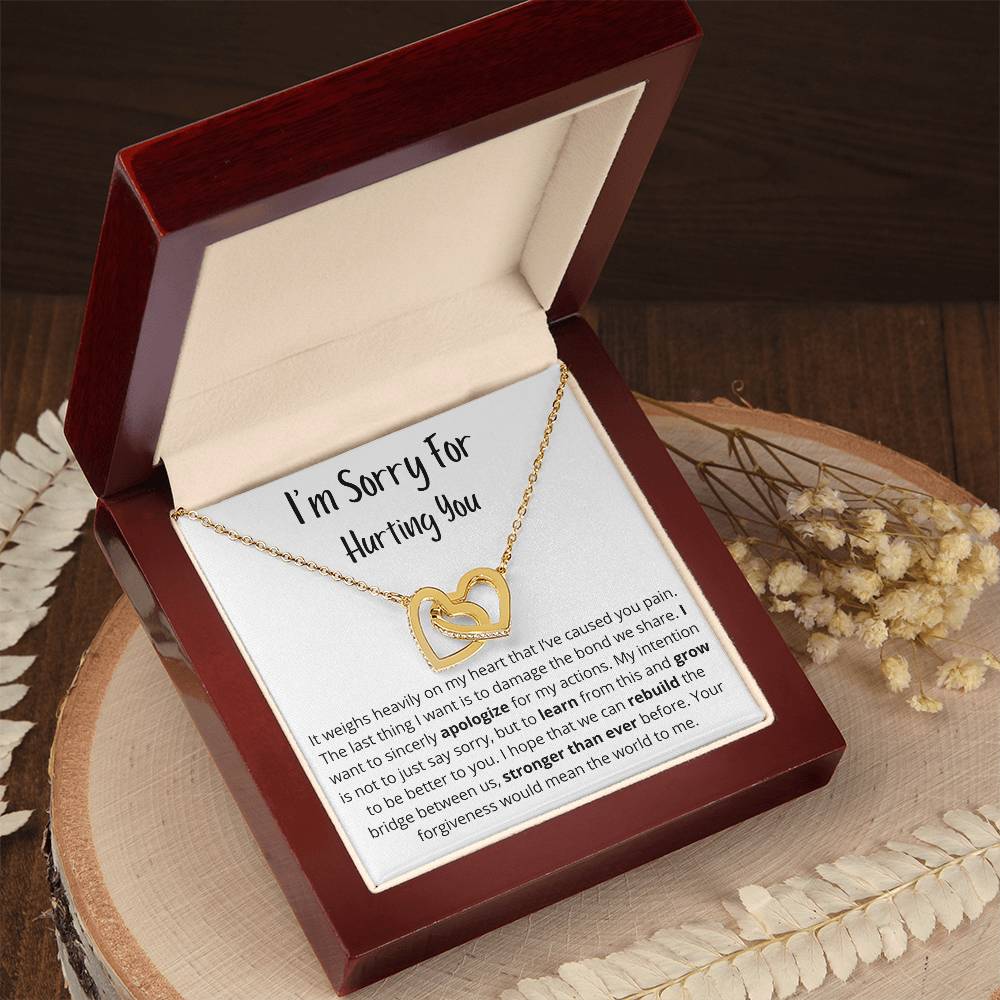 It Weighs Heavily On My Heart | Interlocking Hearts Necklace
