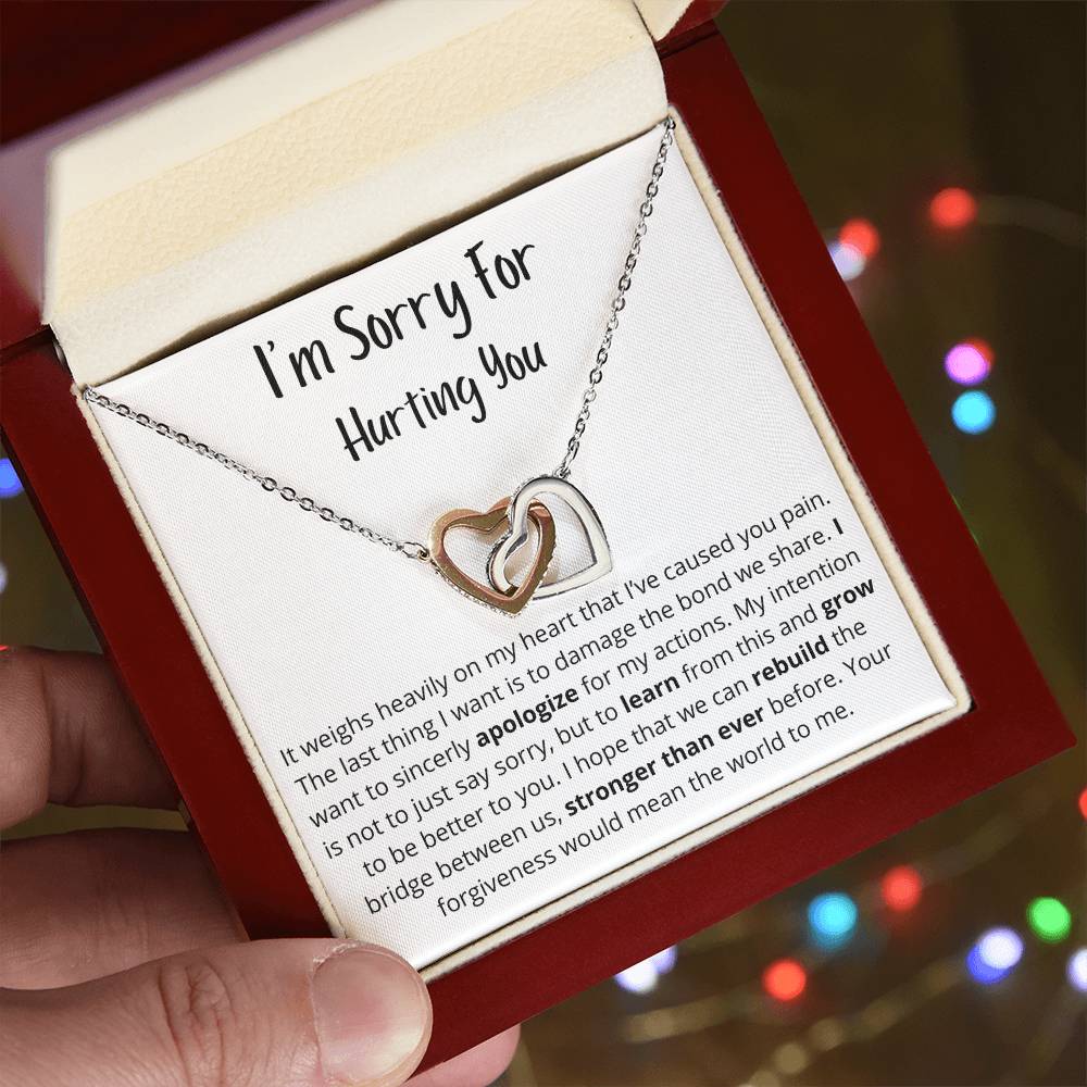 It Weighs Heavily On My Heart | Interlocking Hearts Necklace