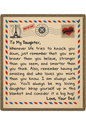 "To My Daughter" Woven Blanket from Dad | Impeccable Gifts