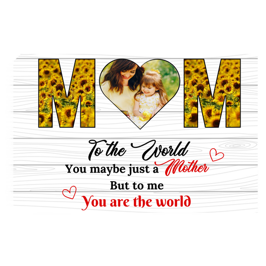 MOM You are the Word | Personalized Photo Canvas | Gift For Mom | Gift For Mother's Day | Birthday Gift For Mom