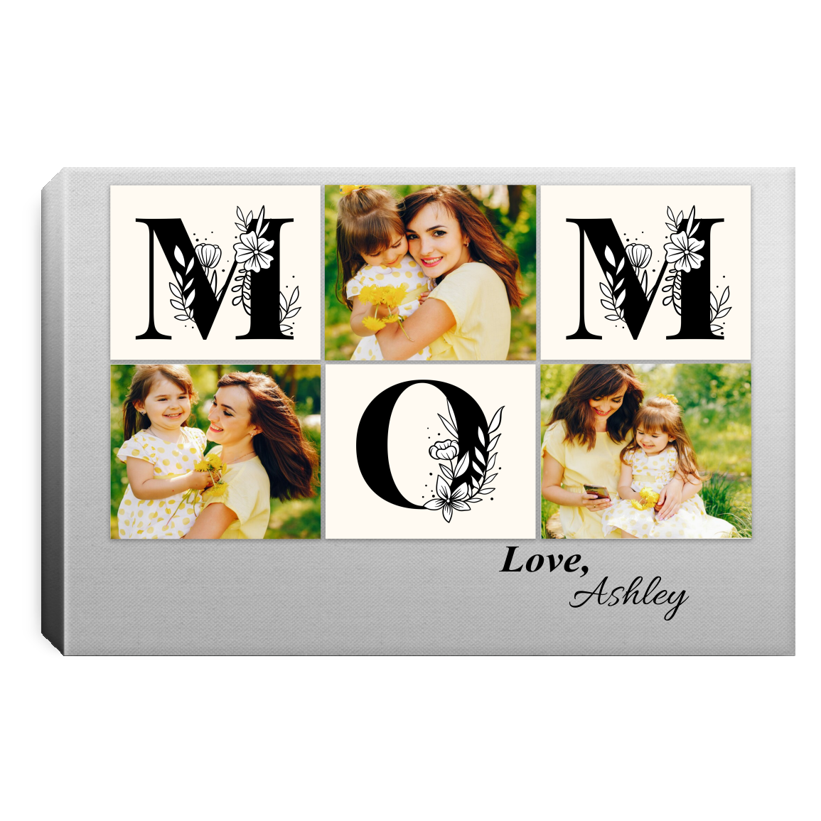 Personalized Family Photo Canvas | Gift For Mom | Gift For Mother's Day | Birthday Gift For Mom