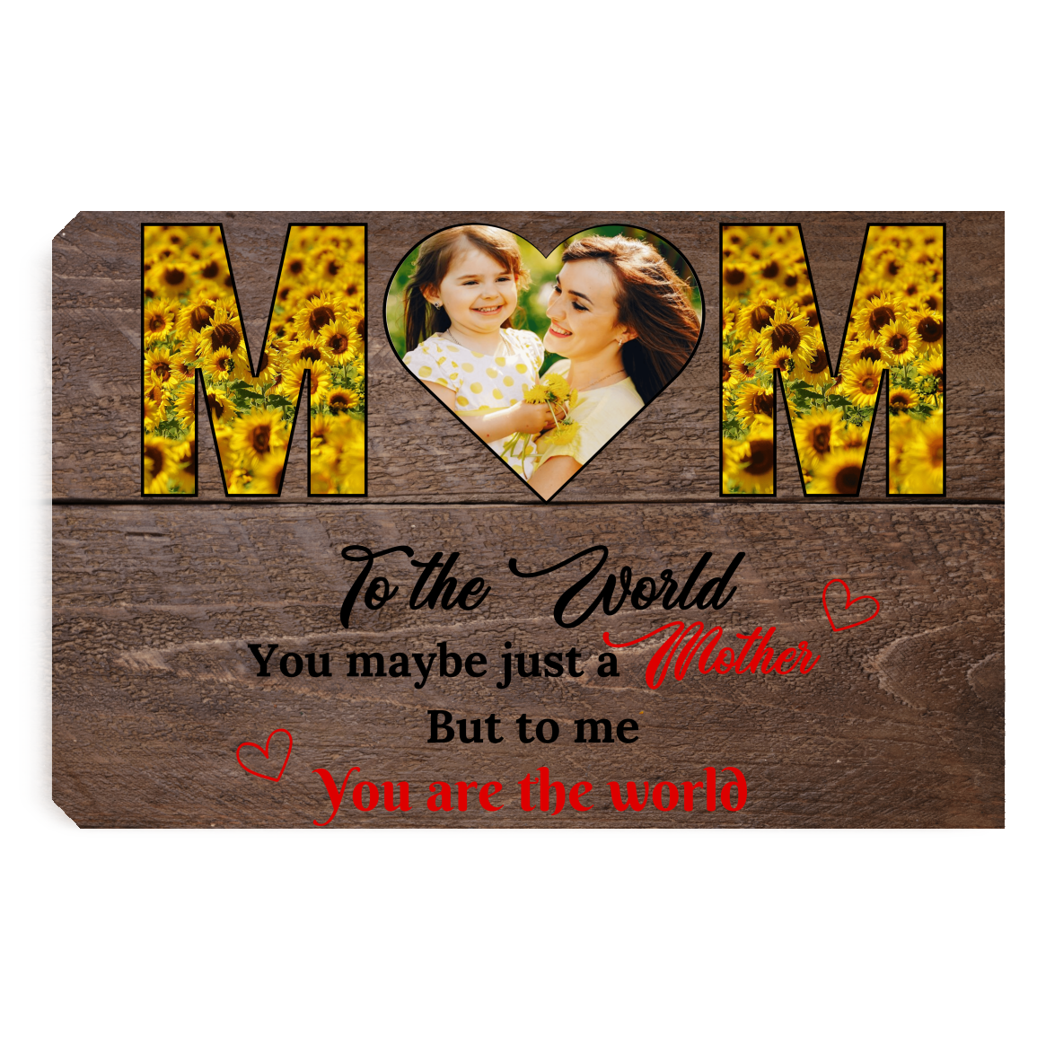 MOM You are the Word | Personalized Photo Canvas | Gift For Mom | Gift For Mother's Day | Birthday Gift For Mom