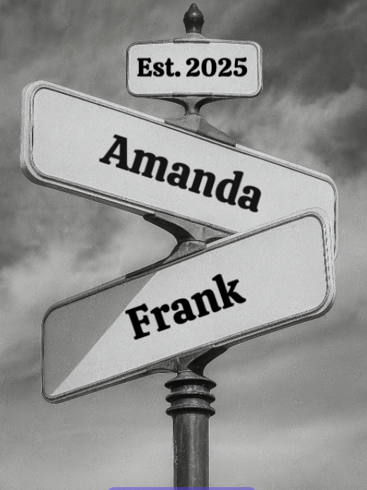 Personalized Vintage Street Sign Canvas | Custom Name & Date Crossroads Print for Couples