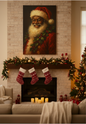Joyful Black Santa Canvas Wall Art | Christmas Decor | Impeccable Gifts