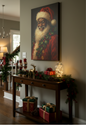Joyful Black Santa Canvas Wall Art | Christmas Decor | Impeccable Gifts