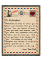 "To My Daughter" Woven Blanket from Dad | Impeccable Gifts