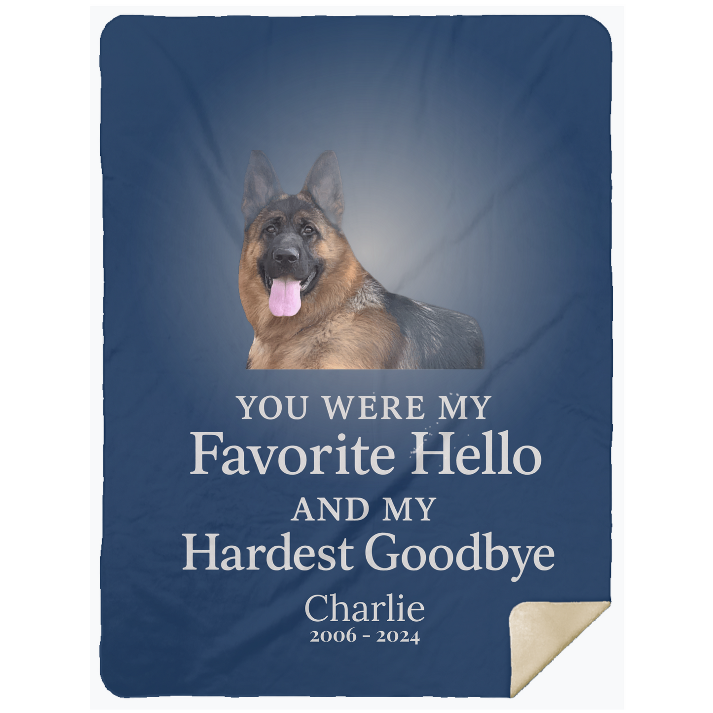 Personalized Pet Memorial Blanket | “You Were My Favorite Hello and My Hardest Goodbye”