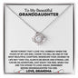 To My Beautiful Granddaughter | Never Forget I Love You - Love Knot Necklace [Almost Sold Out]