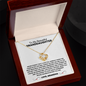"To My Beautiful Granddaughter Love Knot Necklace - Brave & Strong Keepsake Gift from Grandma"