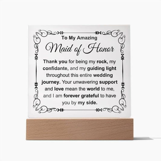 To My Amazing Maid of Honer | Thank You