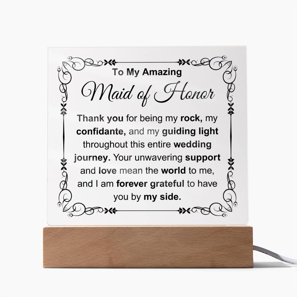 To My Amazing Maid of Honer | Thank You
