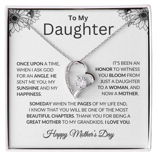 To My Daughter | Great Mother to My GrandKids | Happy Mother's Day | Forever Love Necklace