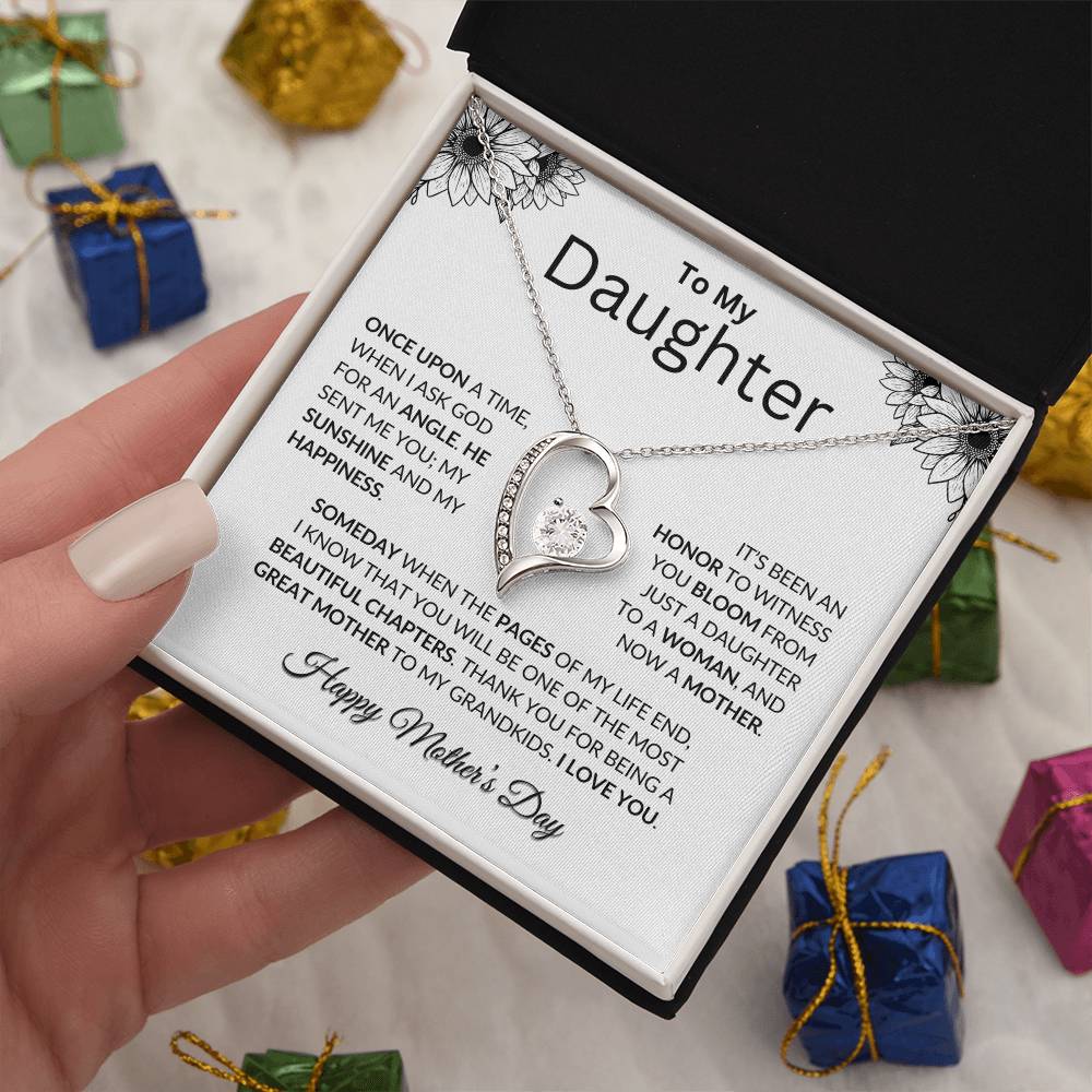 To My Daughter | Great Mother to My GrandKids | Happy Mother's Day | Forever Love Necklace