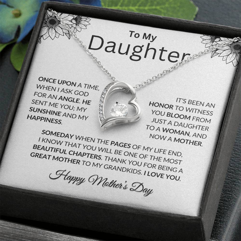To My Daughter | Great Mother to My GrandKids | Happy Mother's Day | Forever Love Necklace