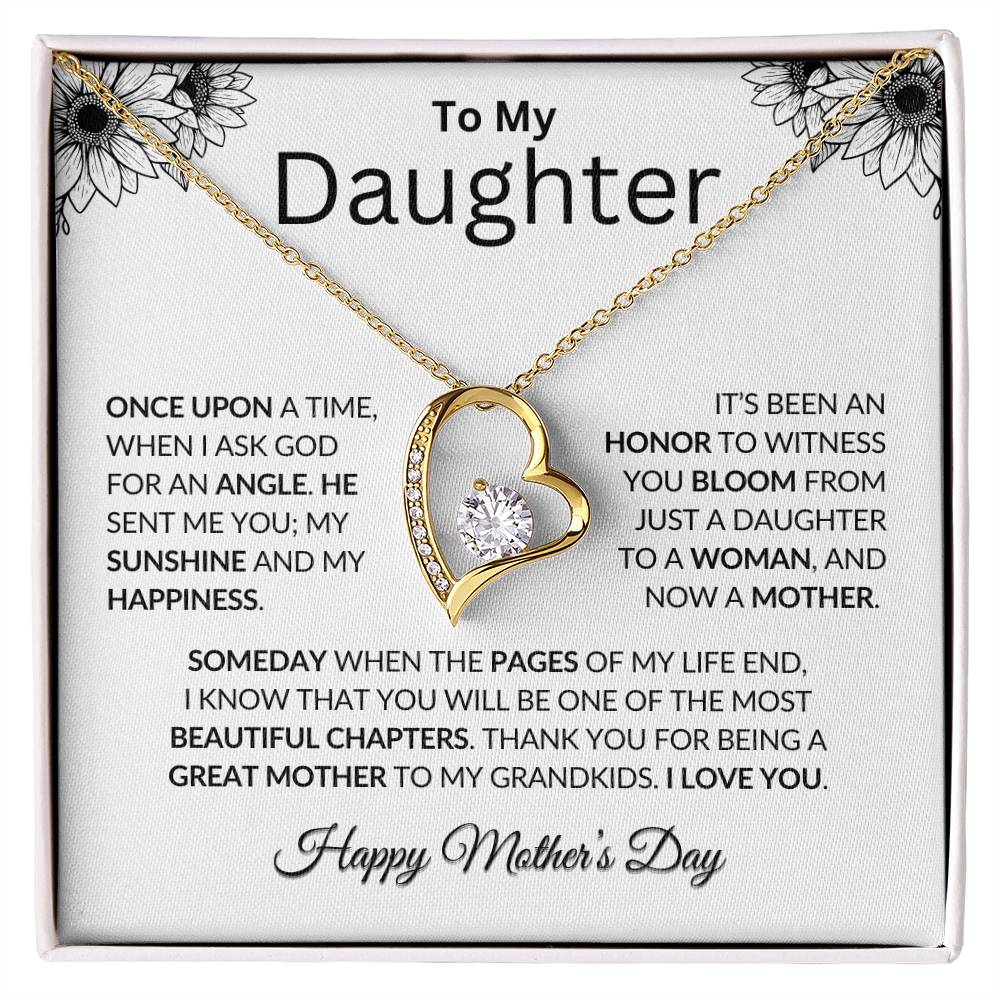 To My Daughter | Great Mother to My GrandKids | Happy Mother's Day | Forever Love Necklace