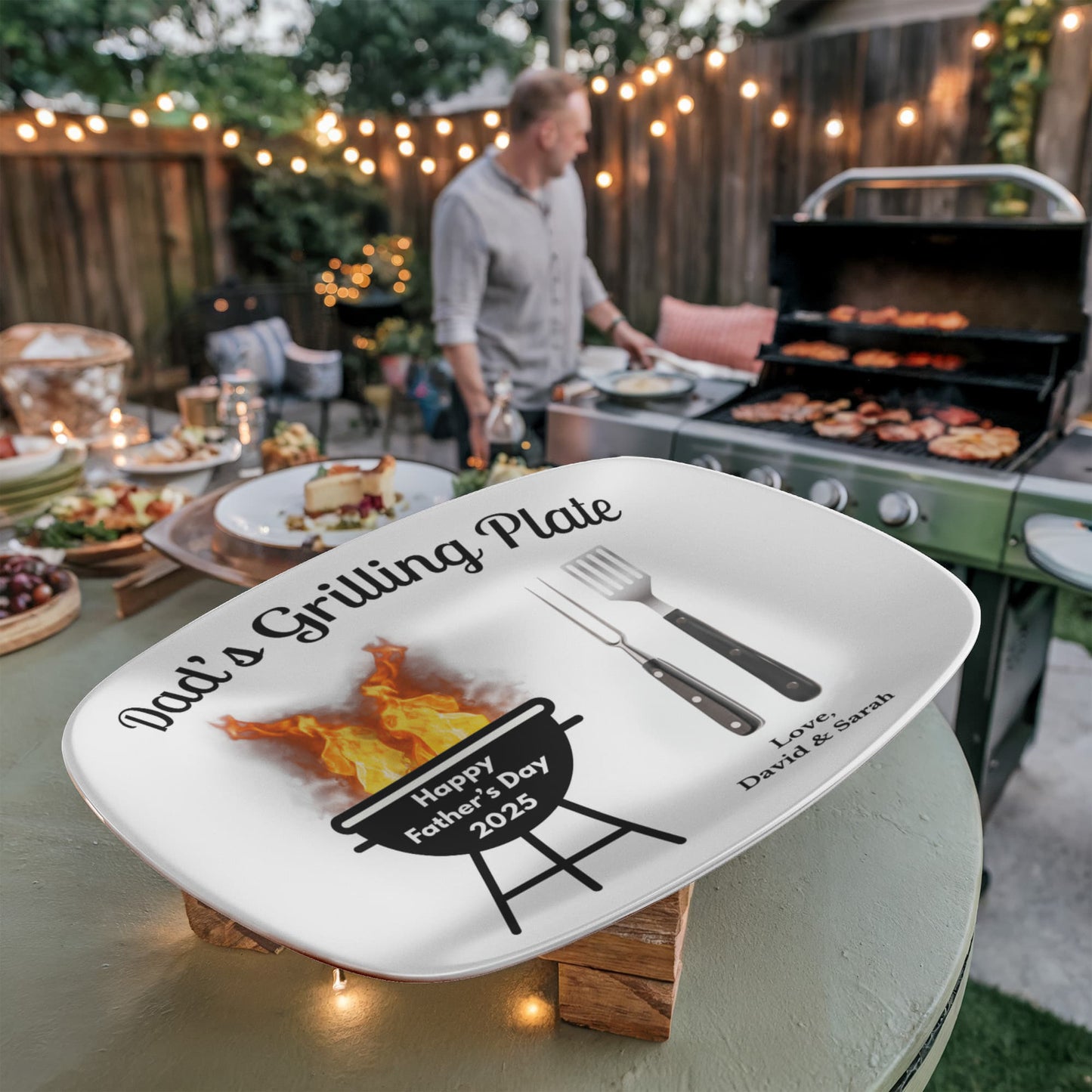 Dad's Grilling Plate – Personalized Father's Day Gift (2025 Edition)