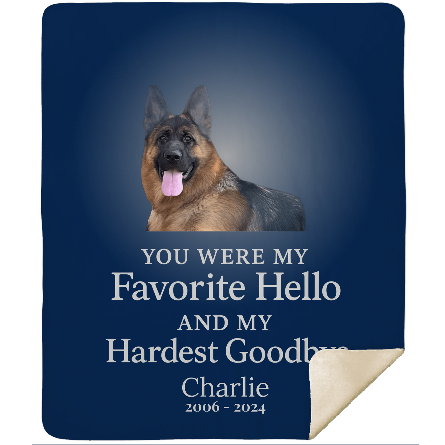 Personalized Pet Memorial Blanket | “You Were My Favorite Hello and My Hardest Goodbye”