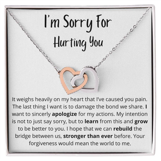 It Weighs Heavily On My Heart | Interlocking Hearts Necklace