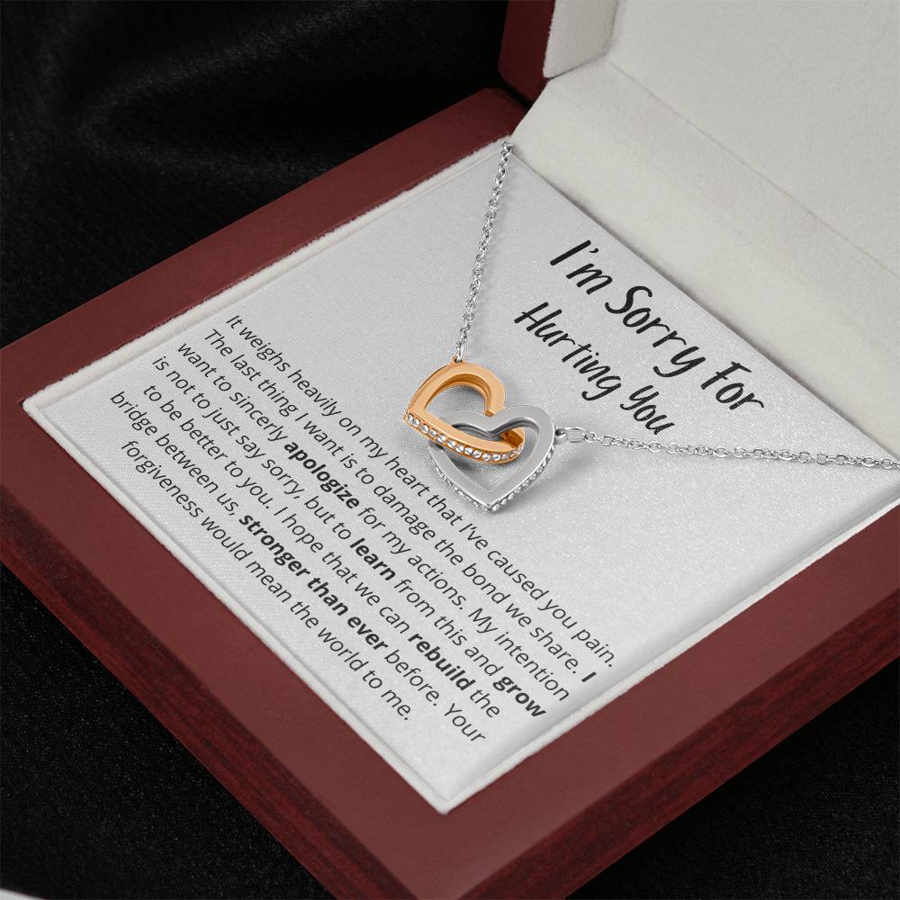 It Weighs Heavily On My Heart | Interlocking Hearts Necklace