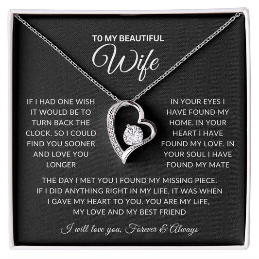 To My Beautiful Wife | If I Had One Wish | Forever Love Necklace